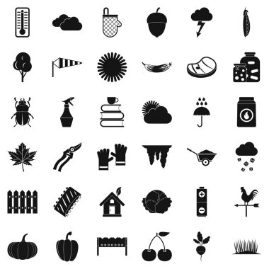 Sebze Icons set, basit tarzı