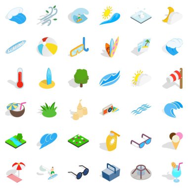 Su Icons set, izometrik stili
