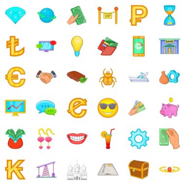 Servet Icons set, karikatür tarzı
