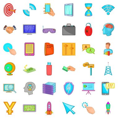 Web tasarım simgeler kümesi, karikatür tarzı