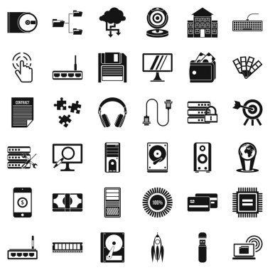 Web geliştirme simgeler kümesi, basit tarzı