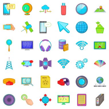 Web geliştirme simgeler kümesi, karikatür tarzı