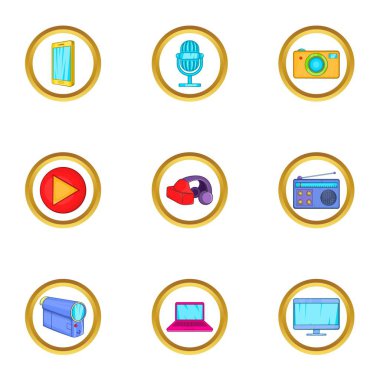 Akıllı aygıt Icons set, karikatür tarzı