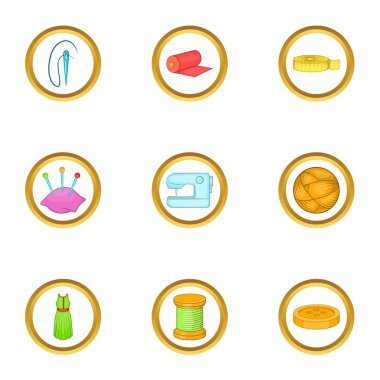 Terzi Icons set, karikatür tarzı