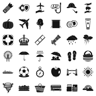 İyi bir hava Icons set, basit tarzı