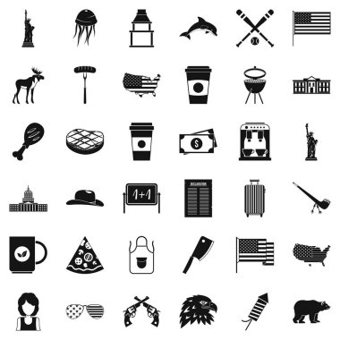 Amerikan Icons set, basit tarzı