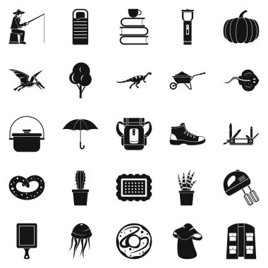 Bilgi Icons set, basit tarzı edinimi