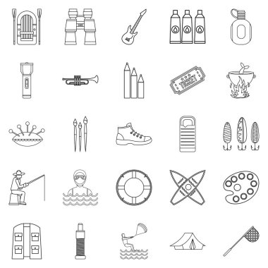 Eğlence su simgeleri anahat ayarla