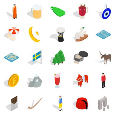 Rejuvenescence Icons set, izometrik stili