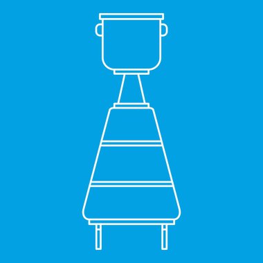 Şarap konteyner simgesi, anahat stili