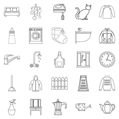 Yurt Icons set, anahat stili