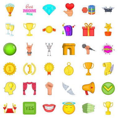 En iyi kazanan simgeler ayarla, tarzı çizgi film