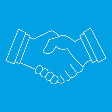 İş el sıkışma simgesi, anahat stili