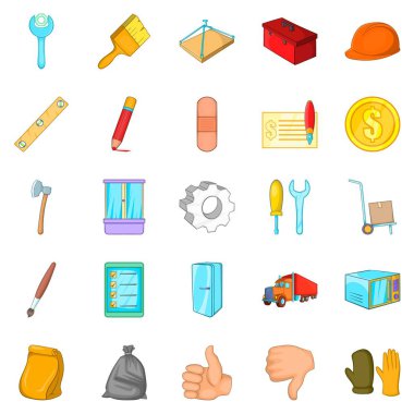 Ev yenileme Icons set, karikatür tarzı