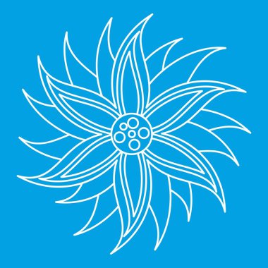 Çiçek simgesi, anahat stili