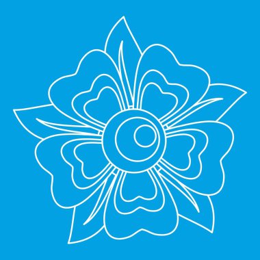 Çiçek simgesi, anahat stili