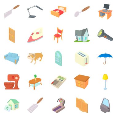 Dadı Icons set, karikatür tarzı