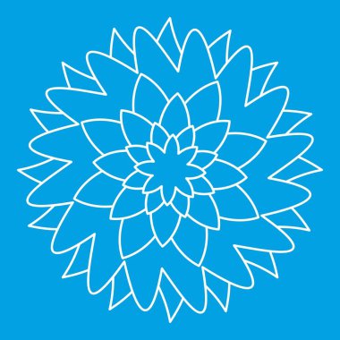 Çiçek simgesi, anahat stili