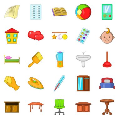 Daire Icons set, karikatür tarzı