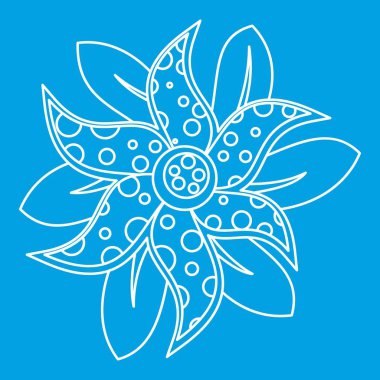 Çiçek simgesi, anahat stili