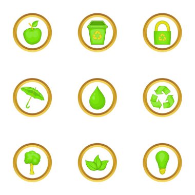 Eko Icons set, karikatür tarzı