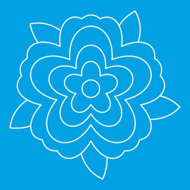 Çiçek simgesi, anahat stili