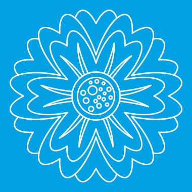 Çiçek simgesi, anahat stili