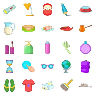 Menage Icons set, karikatür tarzı