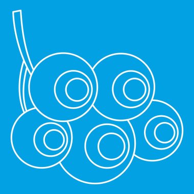 Viburnum opulus çilek simgesi, anahat stili