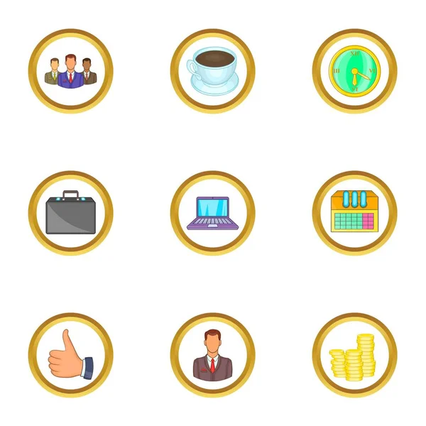 İş İkonları/Simgeleri ayarla, tarzı çizgi film