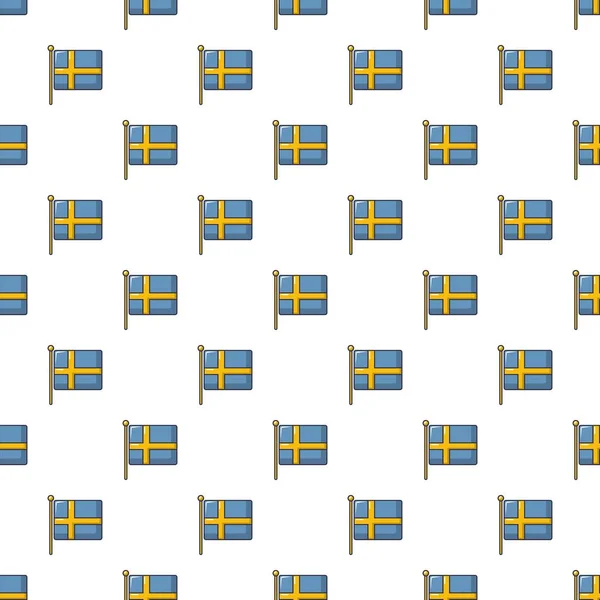 İsveç bayrağı Dikişsiz desen — Stok Vektör