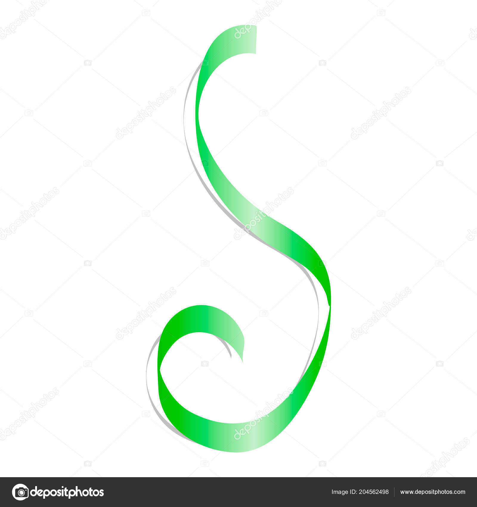 Download Green Curl Ribbon Mockup Realistic Style Vector Image By C Ylivdesign Vector Stock 204562498