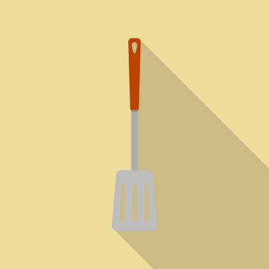 Metal spatula simgesi, düz stil