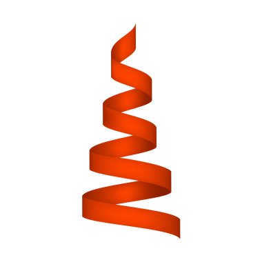 Kırmızı serpantin mockup, gerçekçi