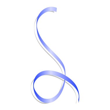 Mavi curl şerit mockup, gerçekçi