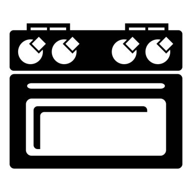 Ev fırın simgesi, basit tarzı