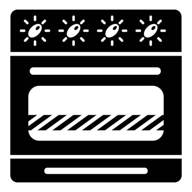 Marka gaz soba simgesi, basit tarzı