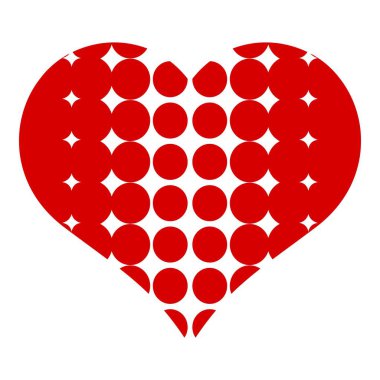 Kalp nokta simgesini, basit tarzı ile