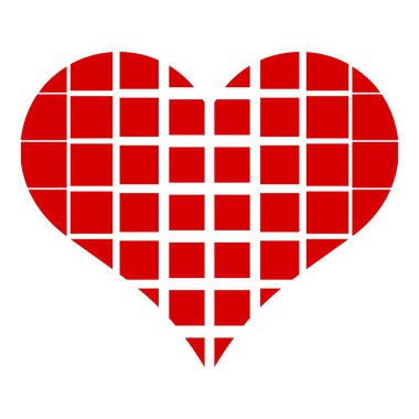 Kalp simgesi, basit tarzı kare
