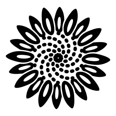 Dövme çiçek simgesi, basit tarzı