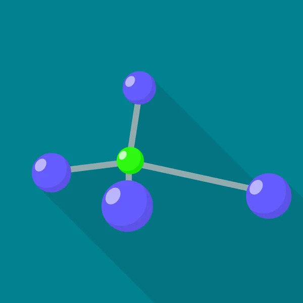 Icono de molécula de laboratorio, estilo plano — Vector de stock