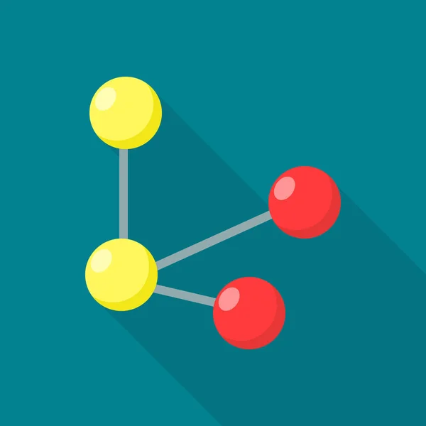 Icono de molécula de diagrama, estilo plano — Vector de stock