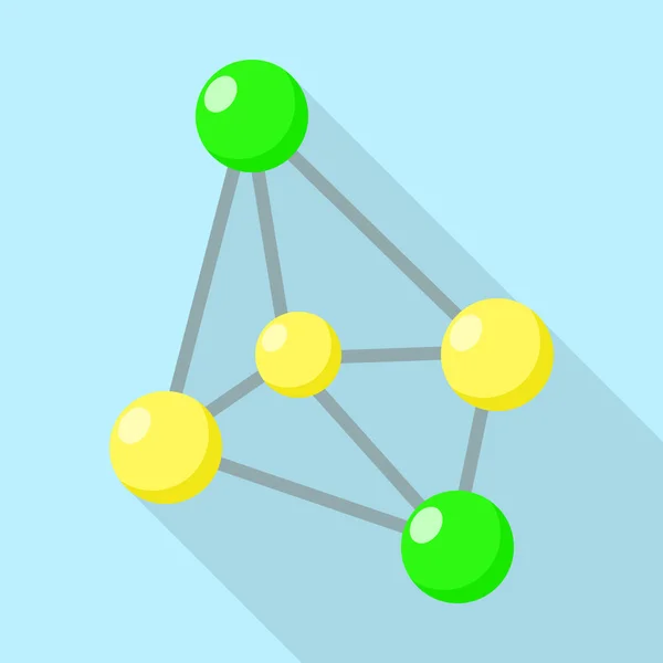 Ícone de molécula oxidante, estilo plano — Vetor de Stock
