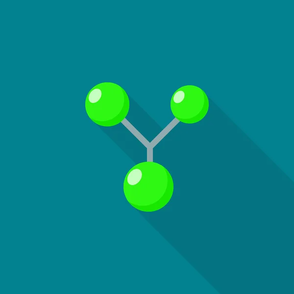 三重分子图标, 扁型 — 图库矢量图片