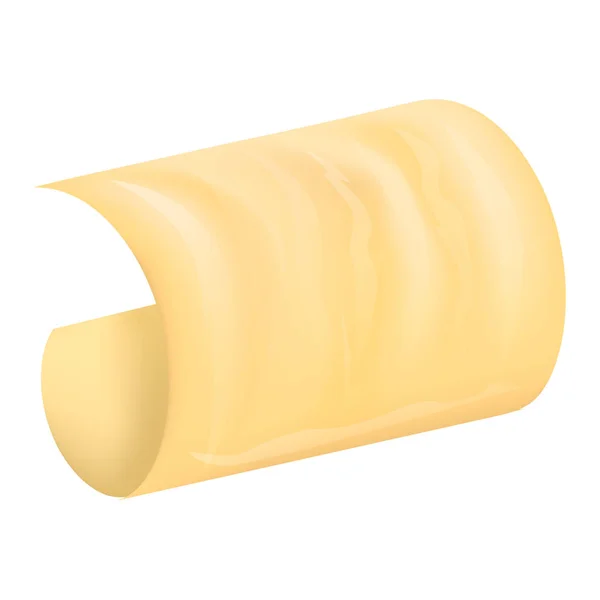 バターのモックアップ、リアルなスタイルのスライス — ストックベクタ