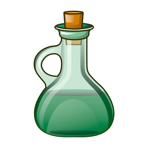 Olja flaska ikon, tecknad stil — Stock vektor