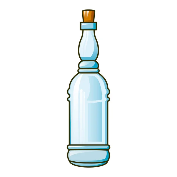 Прозрачная икона бутылки с оливковым маслом, мультяшный стиль — стоковый вектор