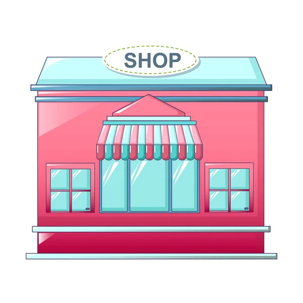 Straat winkel pictogram, cartoon stijl — Stockvector