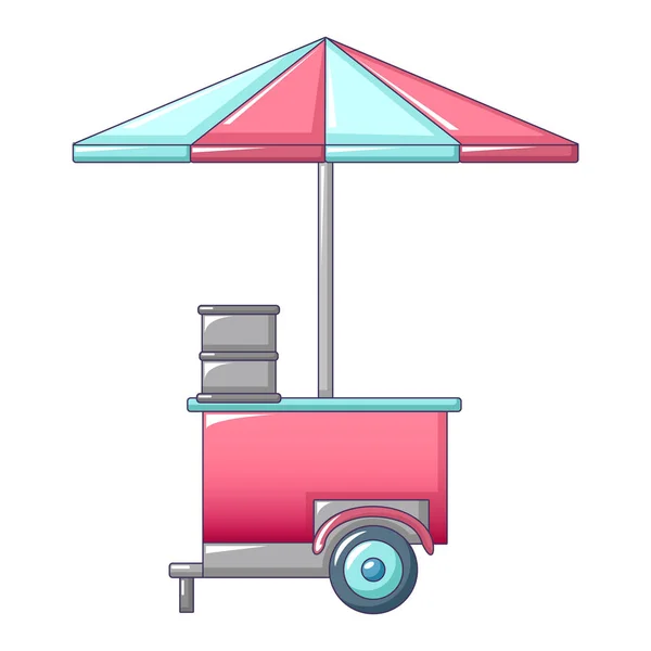 Icecream straat winkel pictogram, cartoon stijl — Stockvector