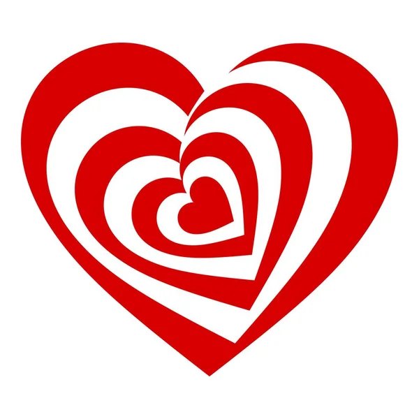 Психоделическая икона сердца, простой стиль — стоковый вектор